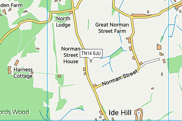 Emmetts Park (Ide Hill Cricket Club) map (TN14 6JU) - OS VectorMap District (Ordnance Survey)