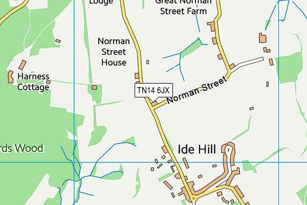 TN14 6JX map - OS VectorMap District (Ordnance Survey)