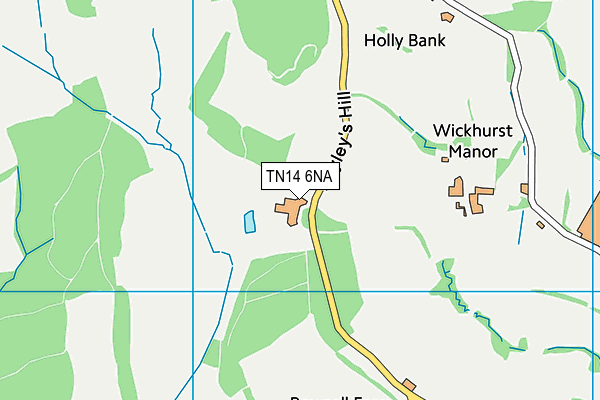 TN14 6NA map - OS VectorMap District (Ordnance Survey)