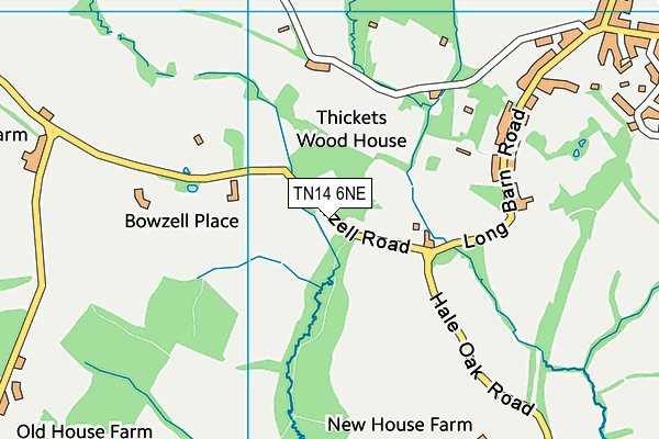 TN14 6NE map - OS VectorMap District (Ordnance Survey)