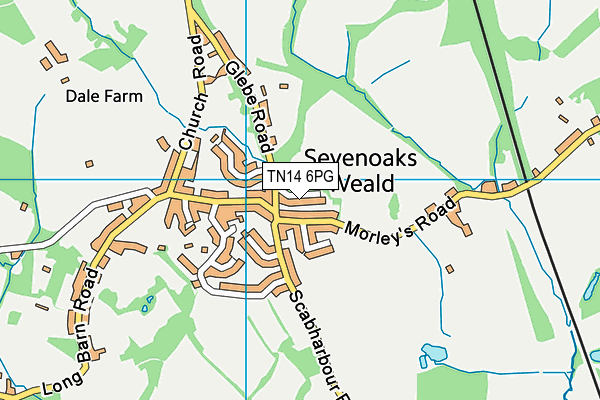 TN14 6PG map - OS VectorMap District (Ordnance Survey)