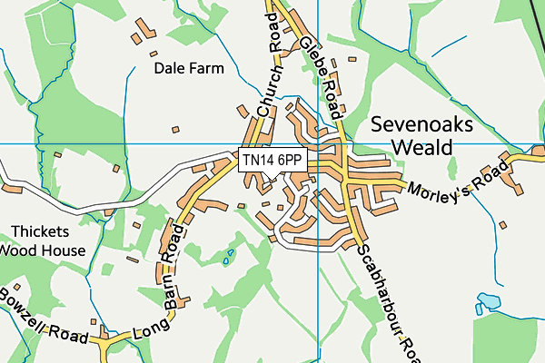 TN14 6PP map - OS VectorMap District (Ordnance Survey)