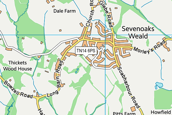 TN14 6PS map - OS VectorMap District (Ordnance Survey)