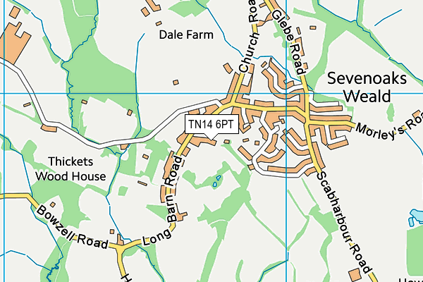 TN14 6PT map - OS VectorMap District (Ordnance Survey)
