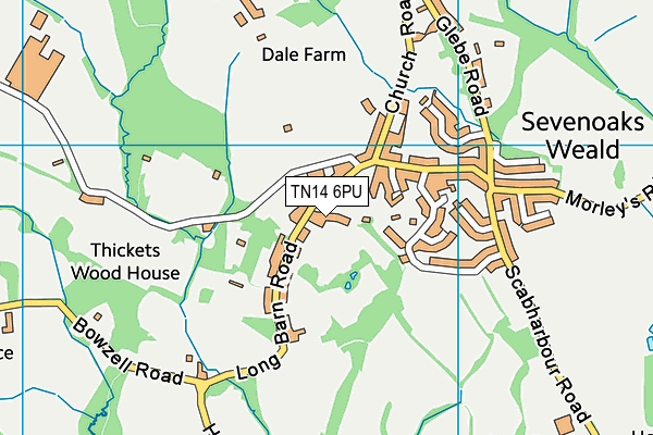 TN14 6PU map - OS VectorMap District (Ordnance Survey)