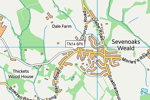 TN14 6PX map - OS VectorMap District (Ordnance Survey)