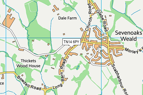 Weald Community Primary School map (TN14 6PY) - OS VectorMap District (Ordnance Survey)