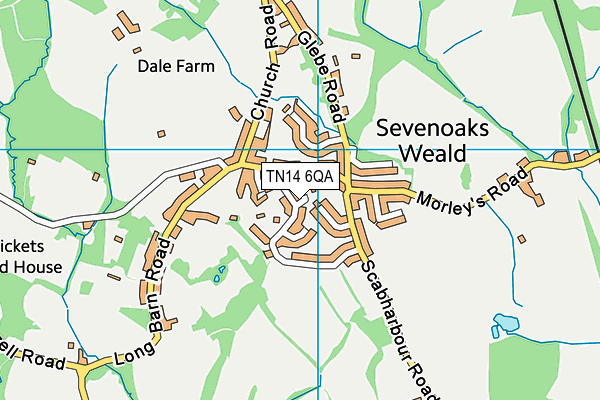 TN14 6QA map - OS VectorMap District (Ordnance Survey)