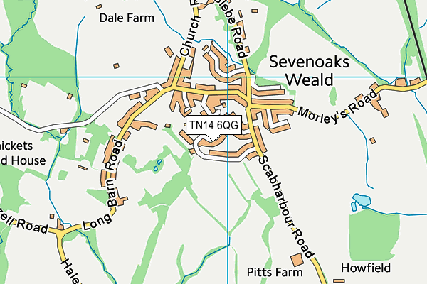 TN14 6QG map - OS VectorMap District (Ordnance Survey)