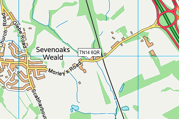 Weald Recreation Ground map (TN14 6QR) - OS VectorMap District (Ordnance Survey)