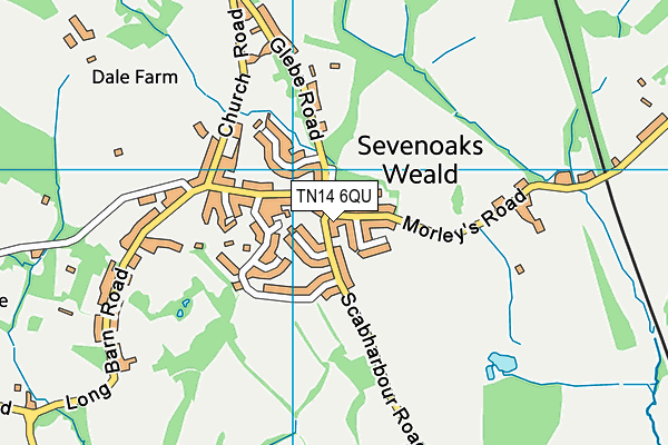 TN14 6QU map - OS VectorMap District (Ordnance Survey)