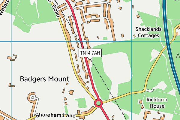 TN14 7AH map - OS VectorMap District (Ordnance Survey)