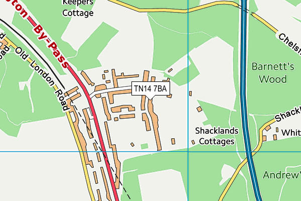 TN14 7BA map - OS VectorMap District (Ordnance Survey)