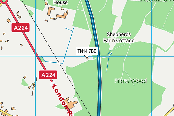 TN14 7BE map - OS VectorMap District (Ordnance Survey)