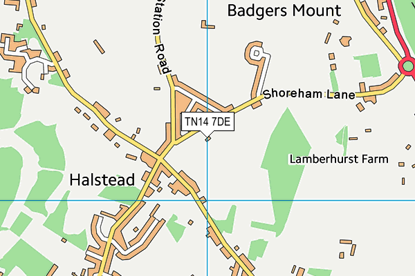 TN14 7DE map - OS VectorMap District (Ordnance Survey)