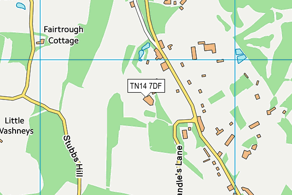 TN14 7DF map - OS VectorMap District (Ordnance Survey)