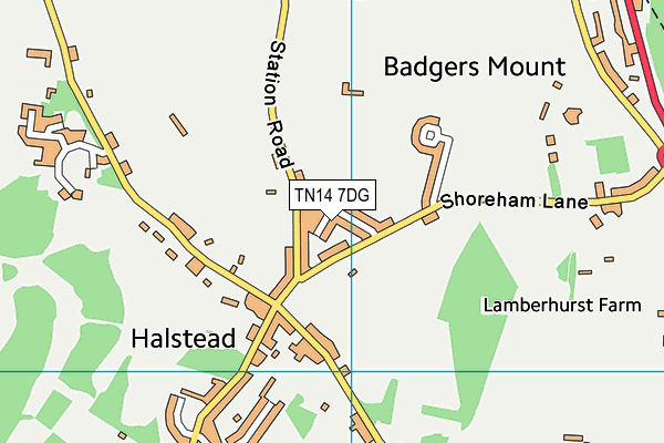 TN14 7DG map - OS VectorMap District (Ordnance Survey)