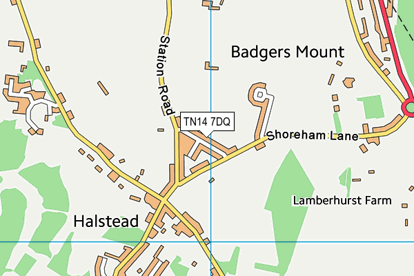 TN14 7DQ map - OS VectorMap District (Ordnance Survey)