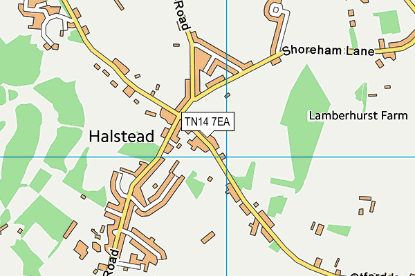 Halstead Community Primary School map (TN14 7EA) - OS VectorMap District (Ordnance Survey)