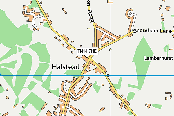 TN14 7HE map - OS VectorMap District (Ordnance Survey)