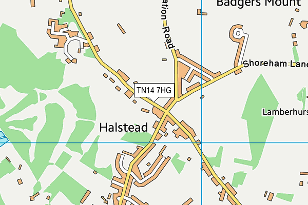 TN14 7HG map - OS VectorMap District (Ordnance Survey)
