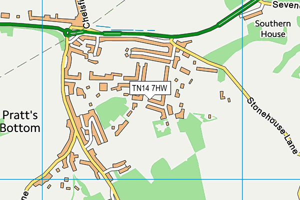 TN14 7HW map - OS VectorMap District (Ordnance Survey)