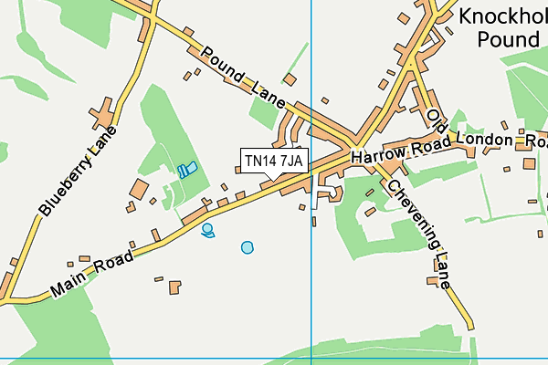 TN14 7JA map - OS VectorMap District (Ordnance Survey)