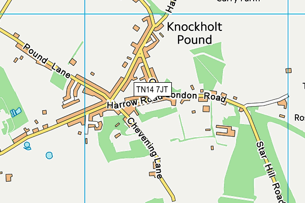 TN14 7JT map - OS VectorMap District (Ordnance Survey)