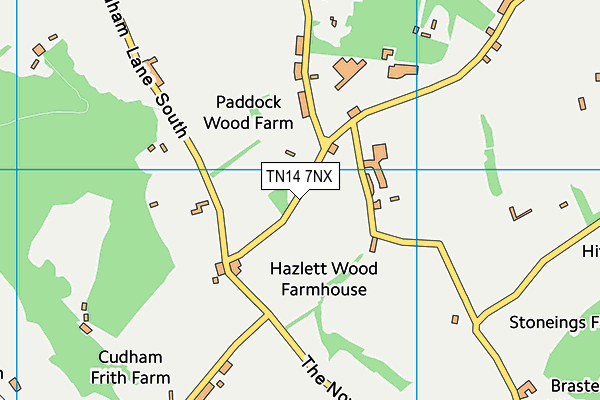 TN14 7NX map - OS VectorMap District (Ordnance Survey)