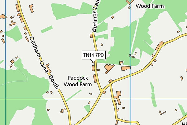 TN14 7PD map - OS VectorMap District (Ordnance Survey)