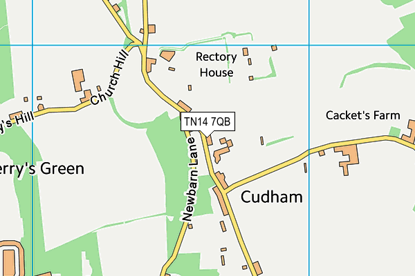 Cudham Recreation Ground map (TN14 7QB) - OS VectorMap District (Ordnance Survey)