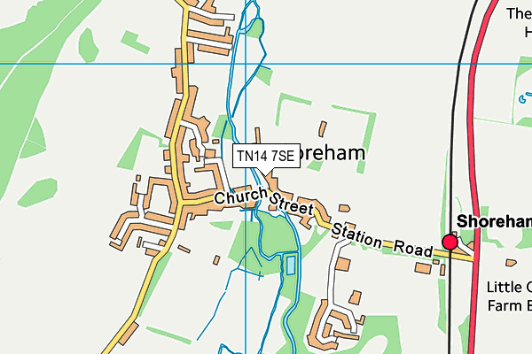 TN14 7SE map - OS VectorMap District (Ordnance Survey)