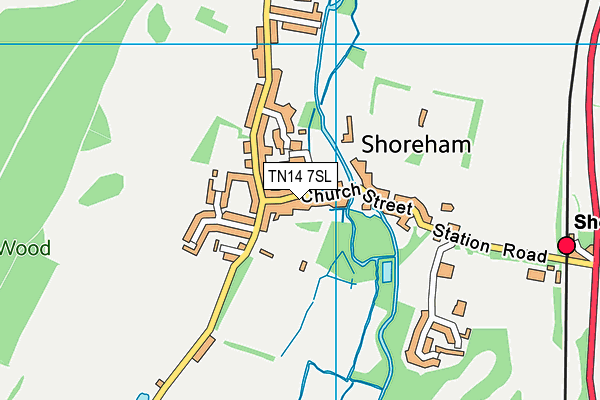 TN14 7SL map - OS VectorMap District (Ordnance Survey)