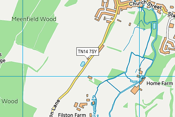 TN14 7SY map - OS VectorMap District (Ordnance Survey)