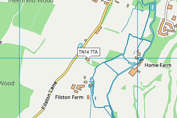 TN14 7TA map - OS VectorMap District (Ordnance Survey)