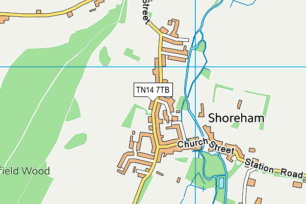 Shoreham Recreation Ground map (TN14 7TB) - OS VectorMap District (Ordnance Survey)