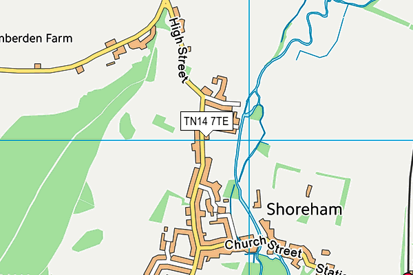 TN14 7TE map - OS VectorMap District (Ordnance Survey)