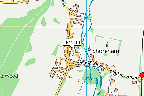 TN14 7TH map - OS VectorMap District (Ordnance Survey)