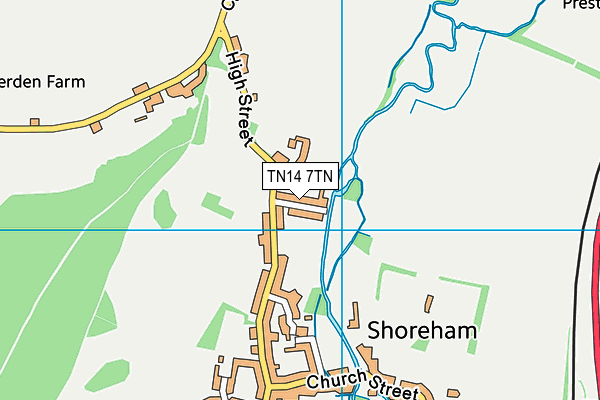 TN14 7TN map - OS VectorMap District (Ordnance Survey)