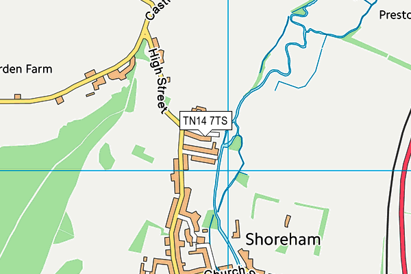 TN14 7TS map - OS VectorMap District (Ordnance Survey)