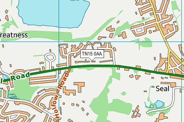 TN15 0AA map - OS VectorMap District (Ordnance Survey)