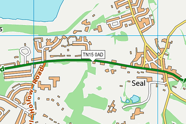 TN15 0AD map - OS VectorMap District (Ordnance Survey)