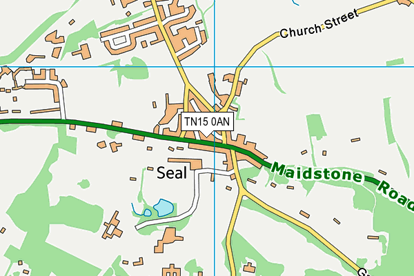 TN15 0AN map - OS VectorMap District (Ordnance Survey)