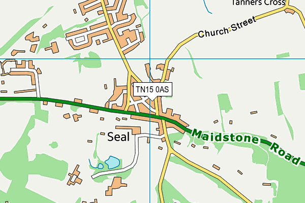 TN15 0AS map - OS VectorMap District (Ordnance Survey)