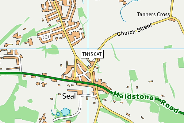 TN15 0AT map - OS VectorMap District (Ordnance Survey)