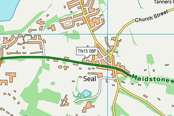 TN15 0BF map - OS VectorMap District (Ordnance Survey)
