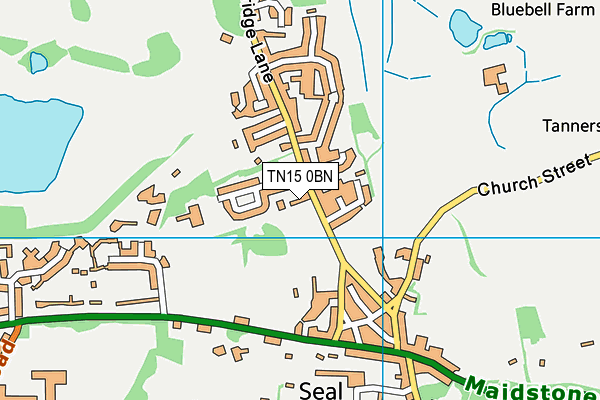 TN15 0BN map - OS VectorMap District (Ordnance Survey)