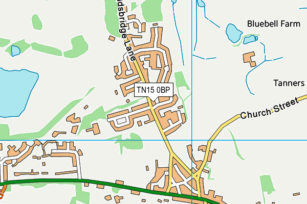 TN15 0BP map - OS VectorMap District (Ordnance Survey)