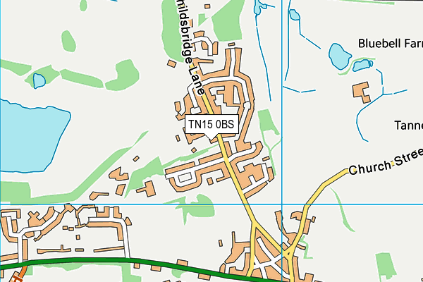 TN15 0BS map - OS VectorMap District (Ordnance Survey)