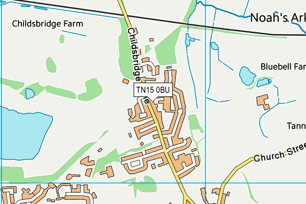 TN15 0BU map - OS VectorMap District (Ordnance Survey)